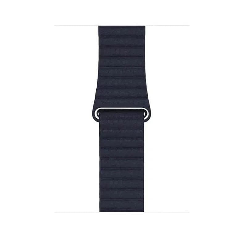 Leather Texture Magnetic Loop Band Watch Bands Midnight Blue