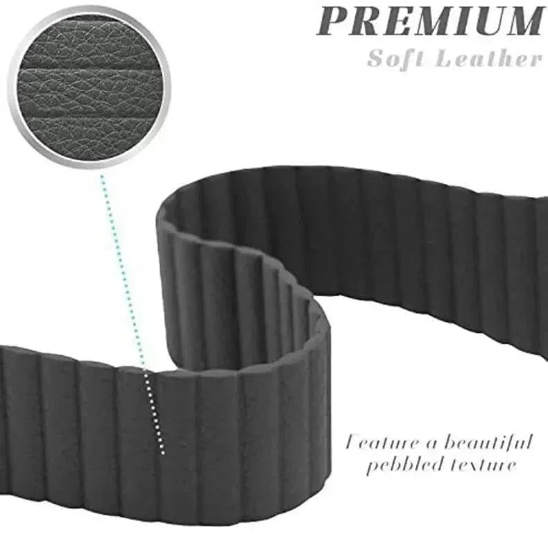 Leather Texture Magnetic Loop for Apple Watch 42 | 44 | 45 | Ultra 49 | 46mm S10