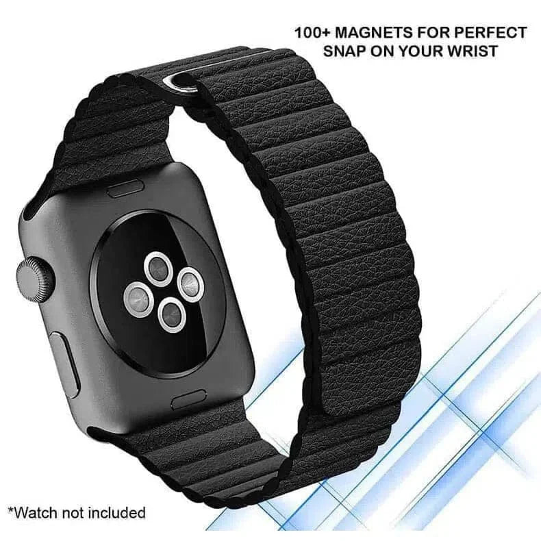 Leather Texture Magnetic Loop for Apple Watch 42 | 44 | 45 | Ultra 49 | 46mm S10