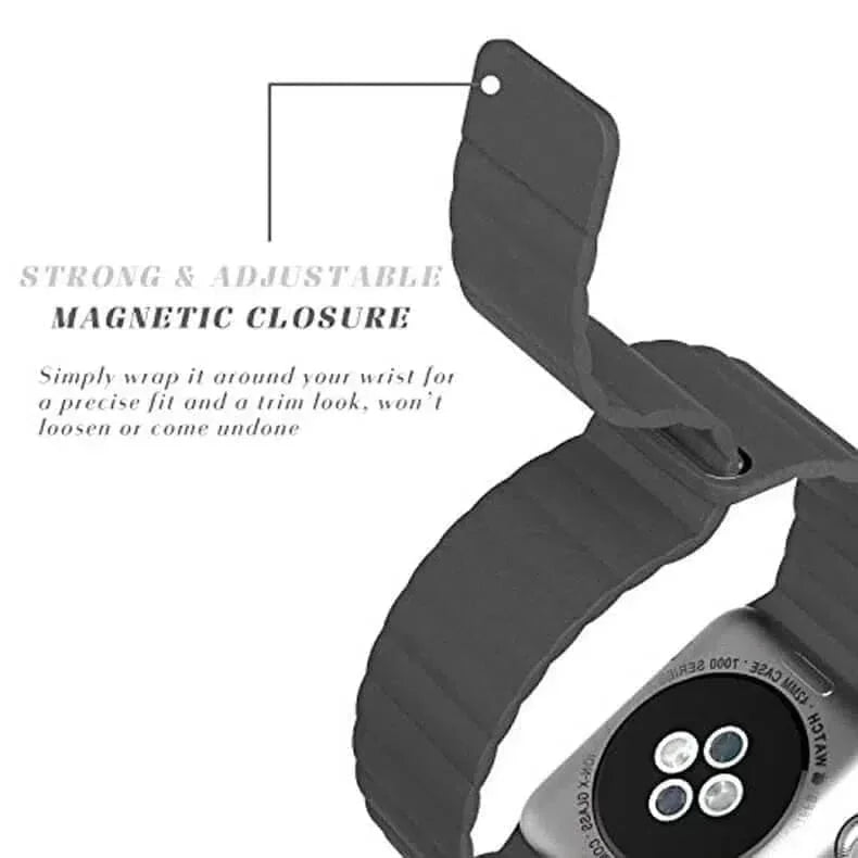Leather Texture Magnetic Loop for Apple Watch 42 | 44 | 45 | Ultra 49 | 46mm S10