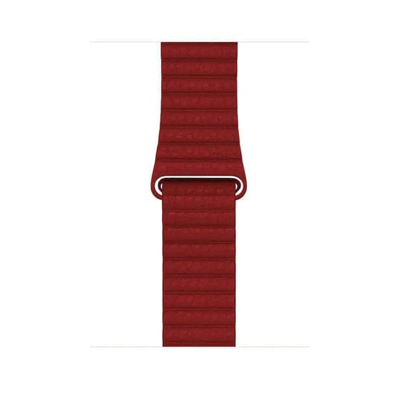 Leather Texture Magnetic Loop Watch Band for Apple Watch