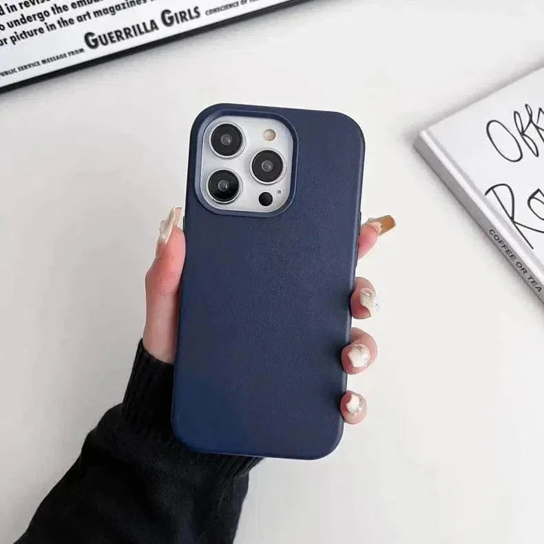 Leather Texture Magsafe Hard Case for iPhone 15 Plus