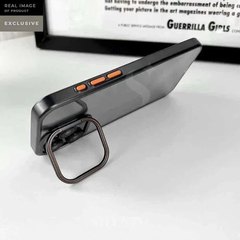 Lens Bracket Kickstand Function Hard Case for iPhone 15 Plus