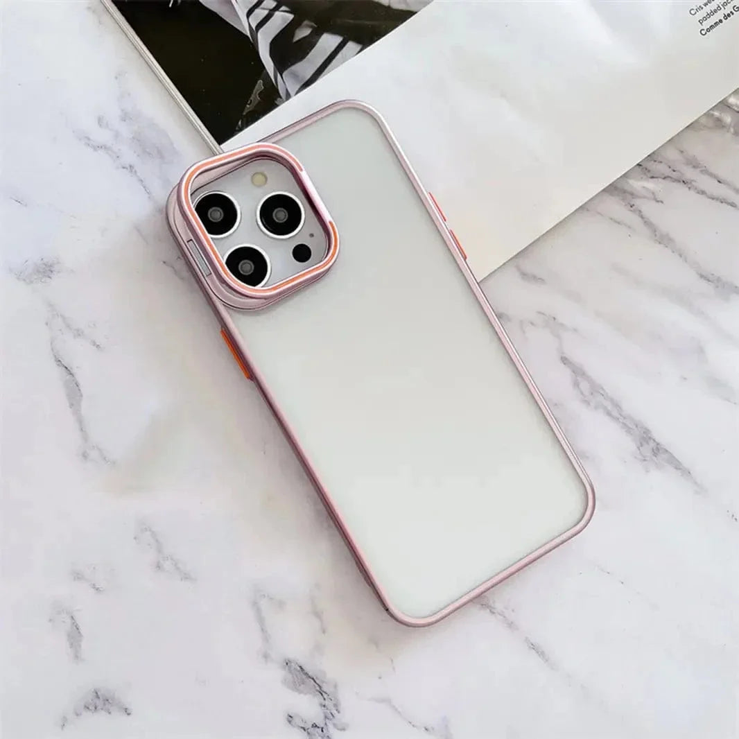 Lens Bracket Kickstand Function Hard Case for iPhone 15