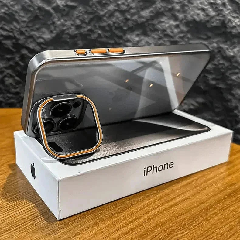 Lens Bracket Kickstand Function Hard Case for iPhone 15 Pro Max
