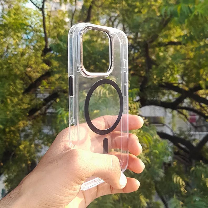 Lens Protection Frame MagSafe Case for iPhone Back Cases