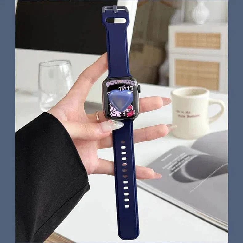 Lightweight Skin-friendly Silicone Band for Apple Watch Watch Bands 42mm | 44mm | 45mm | Ultra 49mm / Midnight Blue