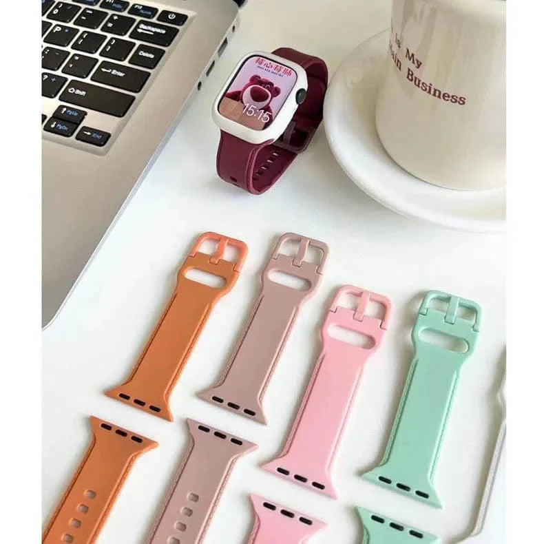 Lightweight Skin-friendly Silicone Watch Band for Apple Watch