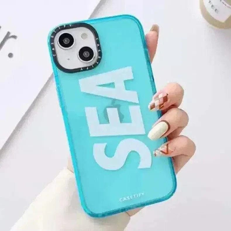 Lightweight Soft TPU SEA Case for iPhone Back Cases iPhone 14 Pro Max / Blue