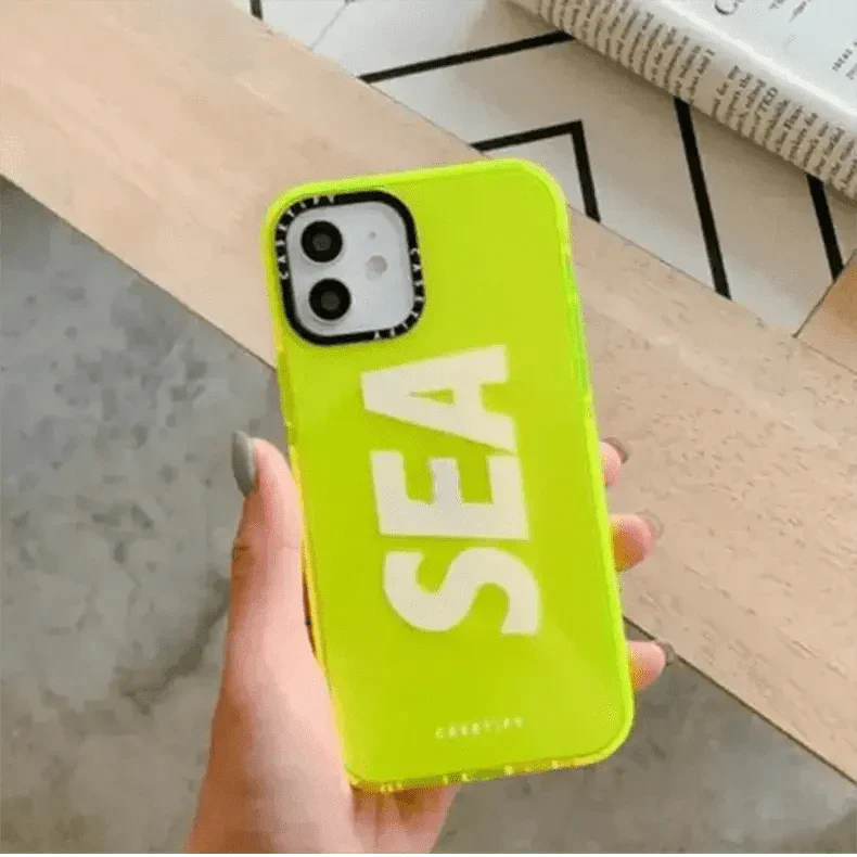 Lightweight Soft TPU SEA Case for iPhone 15 Pro Max Neon Green Back Cases