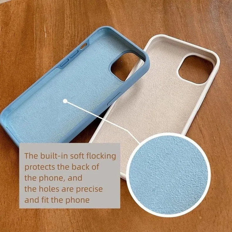 Liquid Silicone inner microfiber Case for iPhone 11