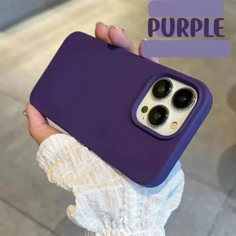 Liquid Silicone inner microfiber Case for iPhone 11