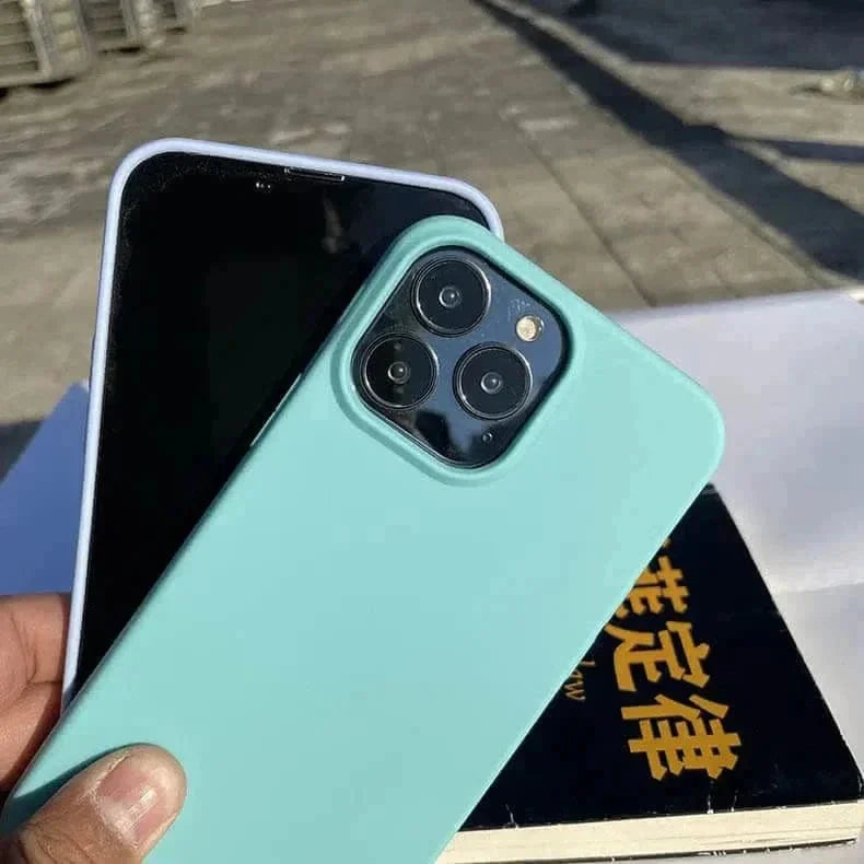 Liquid Silicone inner microfiber Case for iPhone 13 Pro