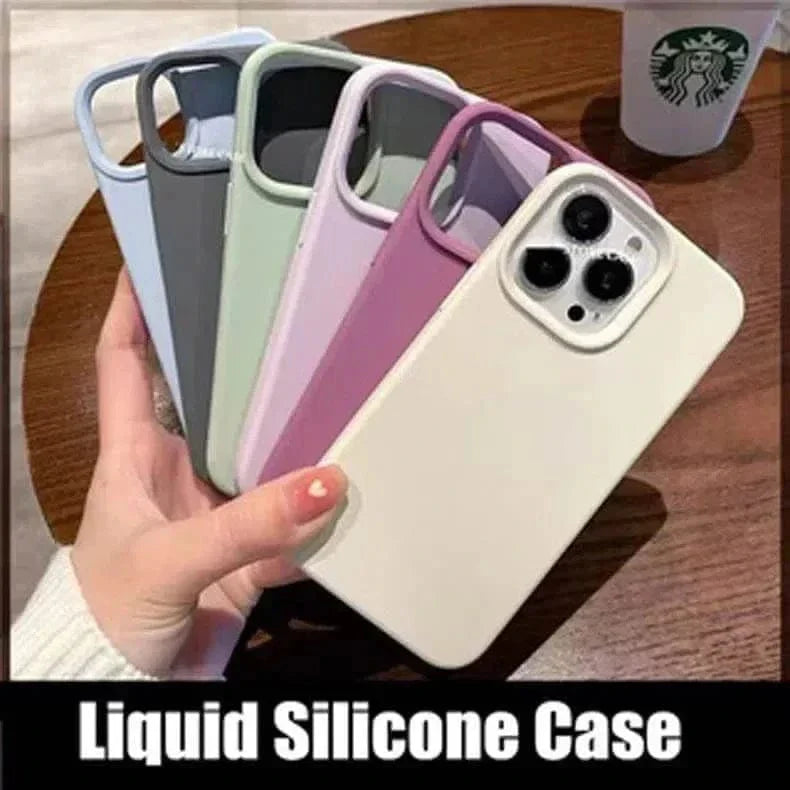 Liquid Silicone inner microfiber Case for iPhone 13 Pro Max