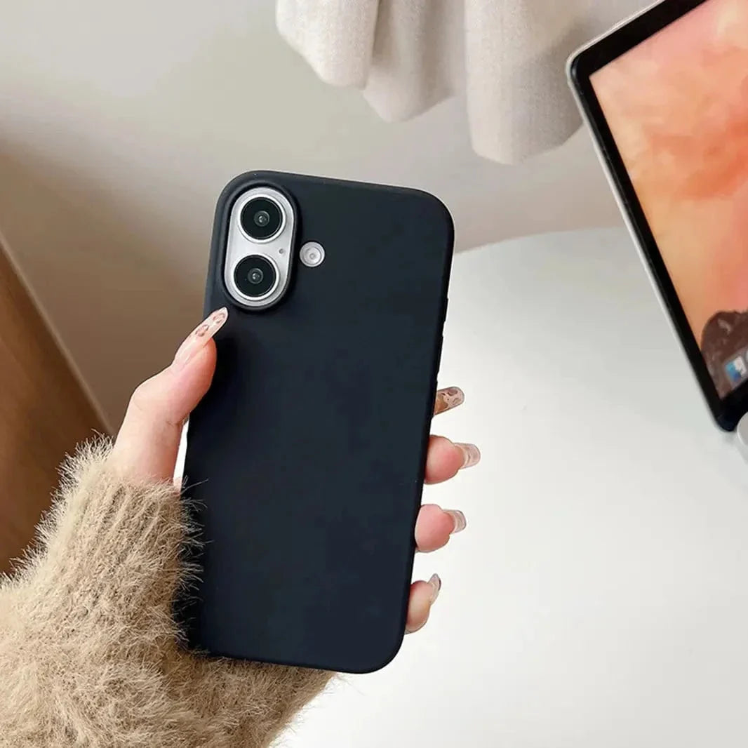 Liquid Silicone inner microfiber Case for iPhone 16