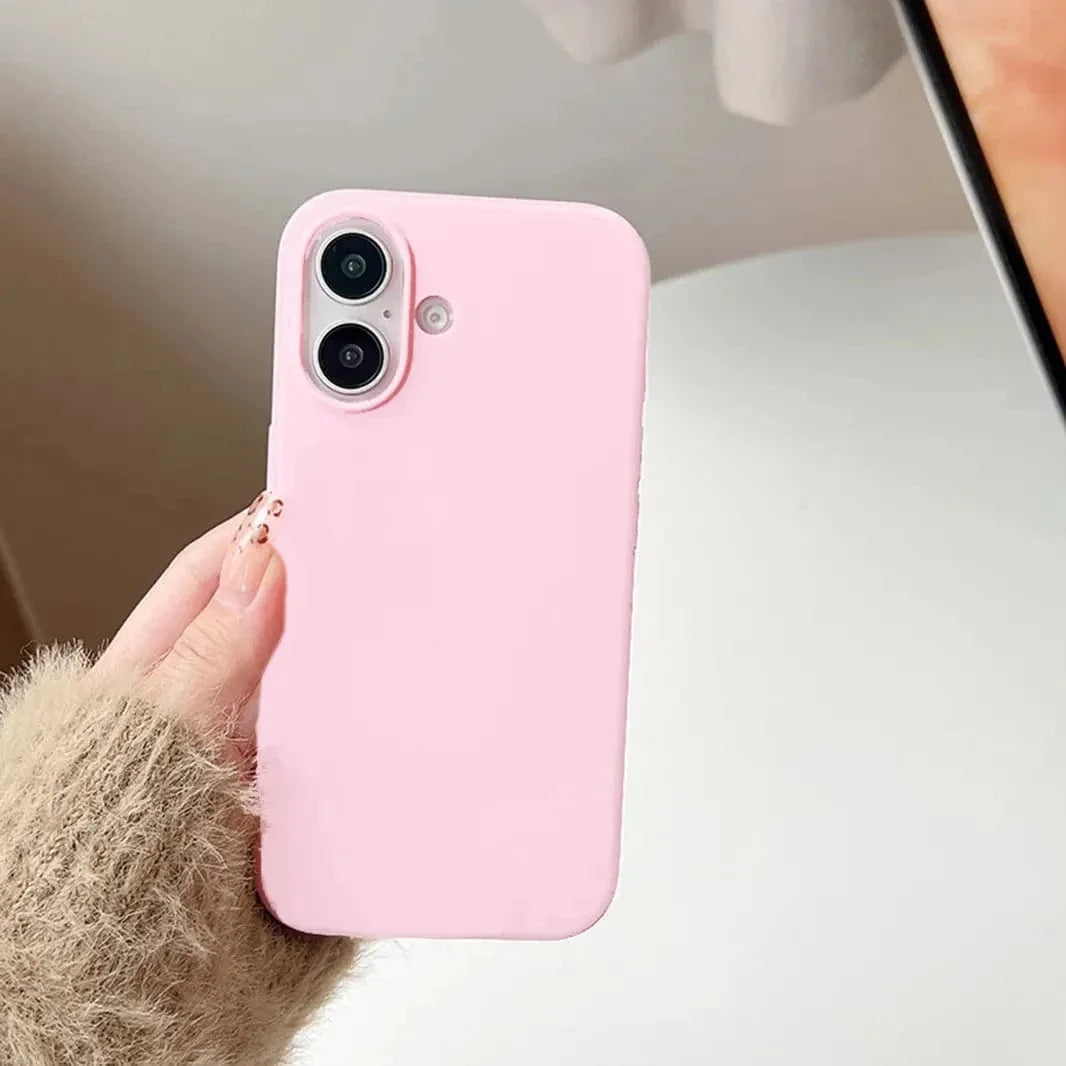 Liquid Silicone inner microfiber Case for iPhone 16