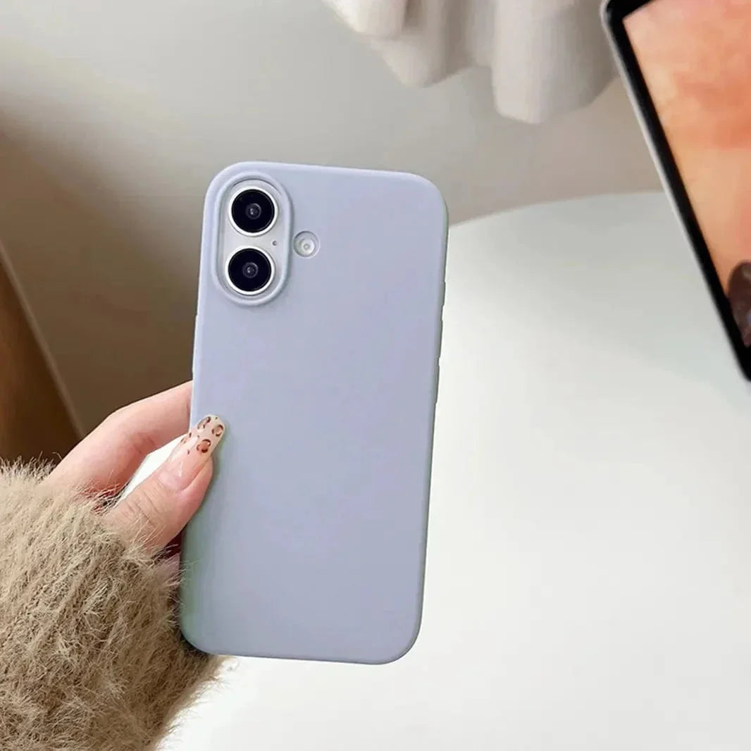 Liquid Silicone inner microfiber Case for iPhone 16