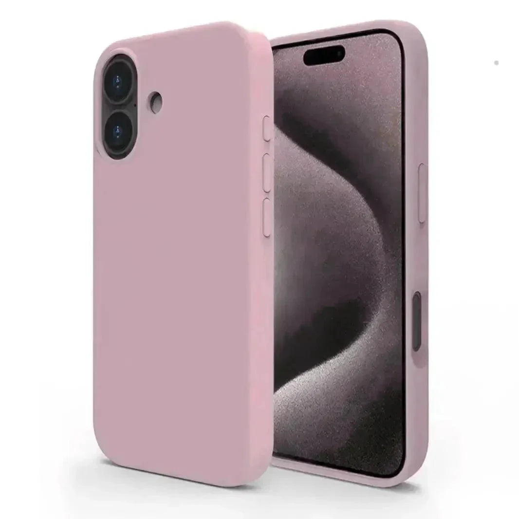 Liquid Silicone inner microfiber Case for iPhone 16