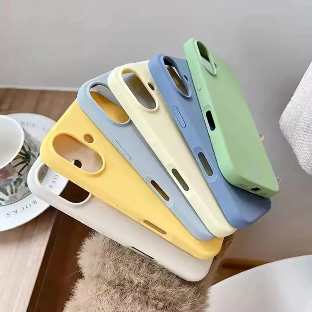 Liquid Silicone inner microfiber Case for iPhone 16 Plus