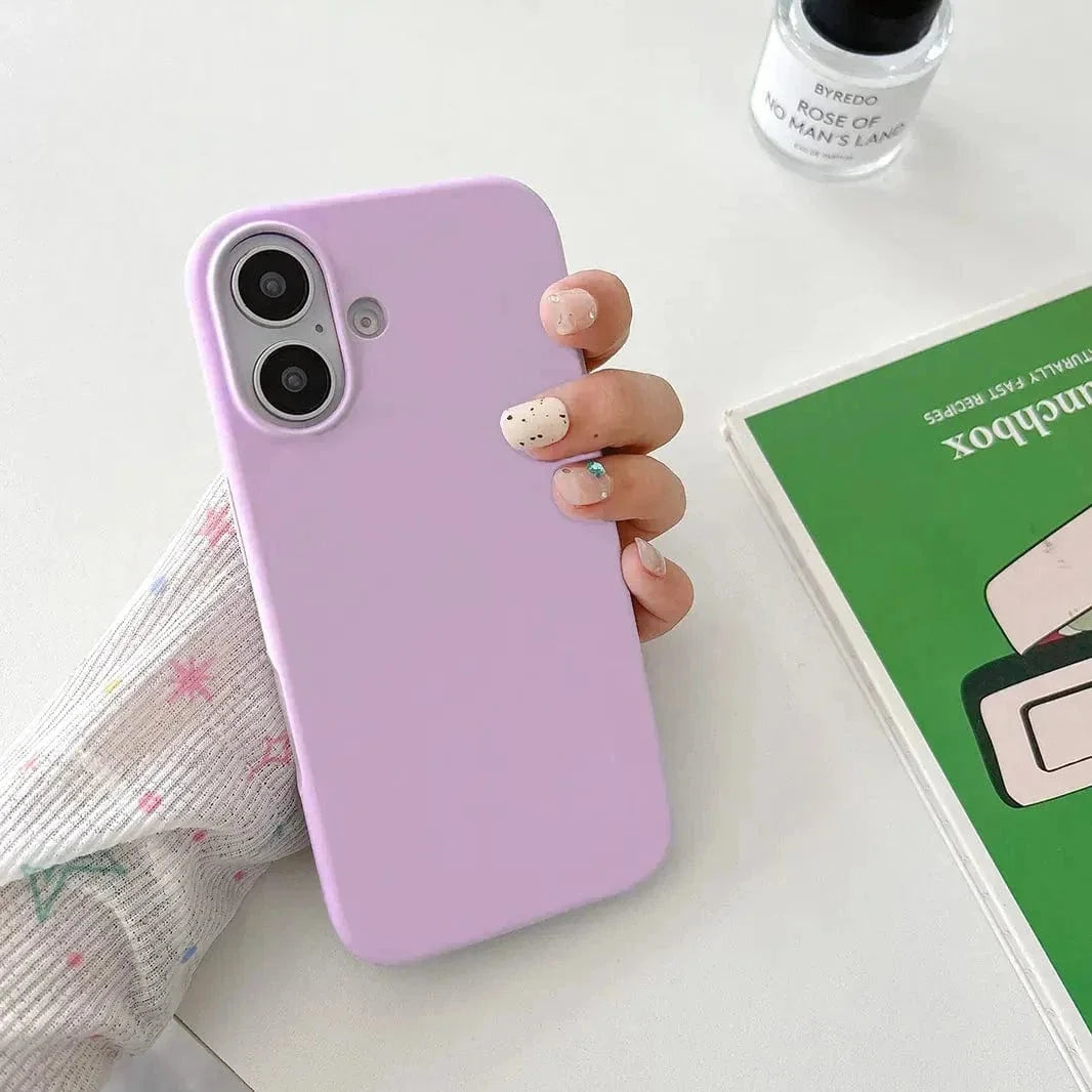 Liquid Silicone inner microfiber Case for iPhone 16 Plus