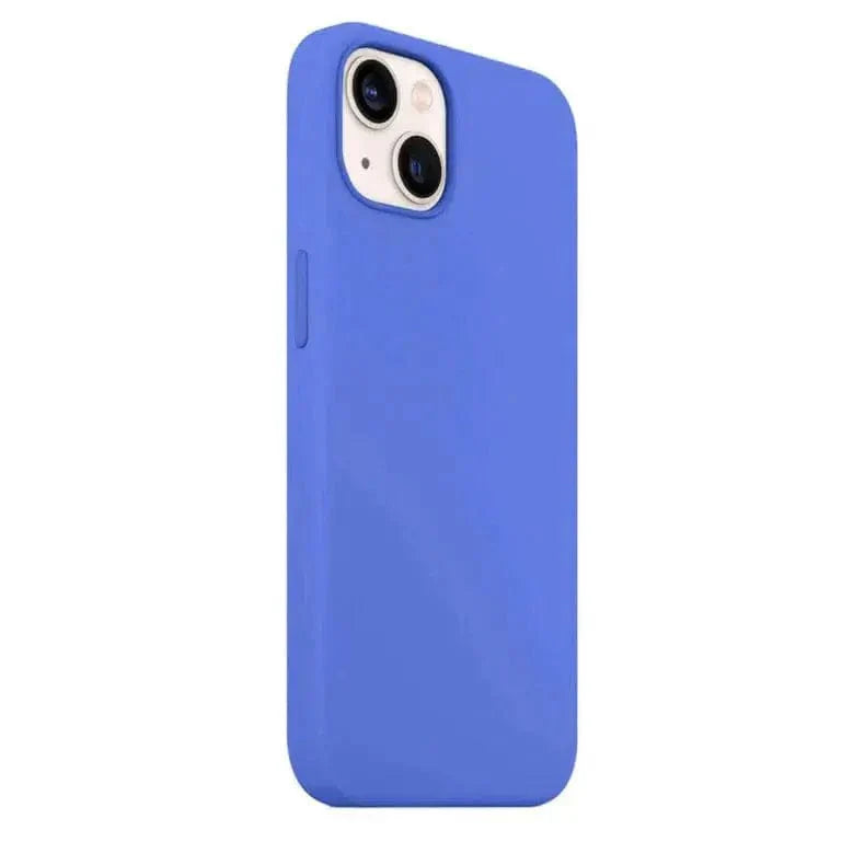 Liquid Silicone Back Case for iPhone 12 Pro Max Blue Back Cases