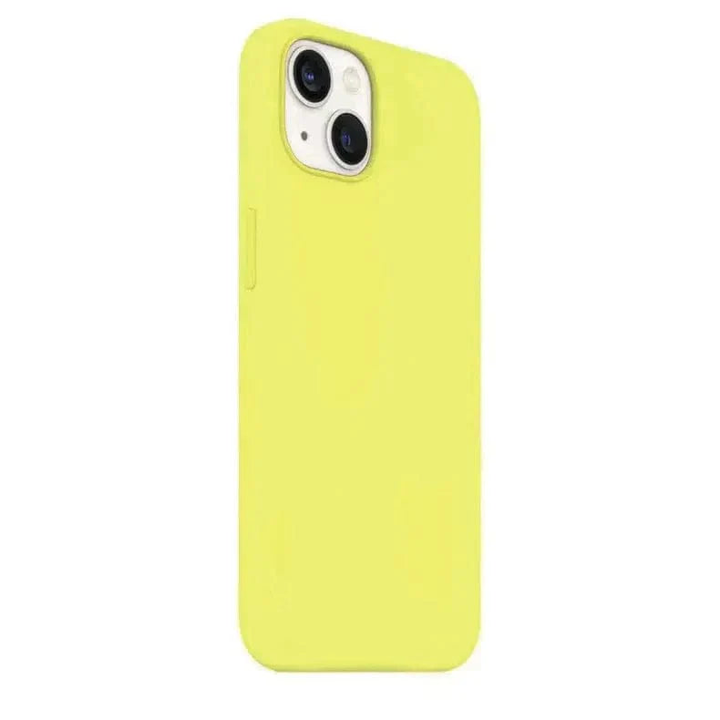 Liquid Silicone Back Case for iPhone 12 Pro Max Lemon Yellow Back Cases