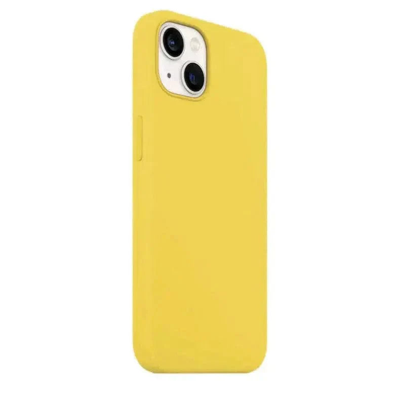 Liquid Silicone Back Case for iPhone 12 Pro Max Yellow Back Cases