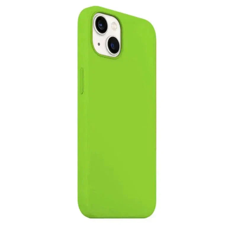 Liquid Silicone Back Case for iPhone 14 Plus Light Green Back Cases