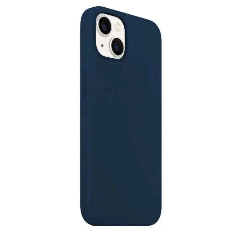 Liquid Silicone Back Case for iPhone 14 Plus Titanium Blue Back Cases