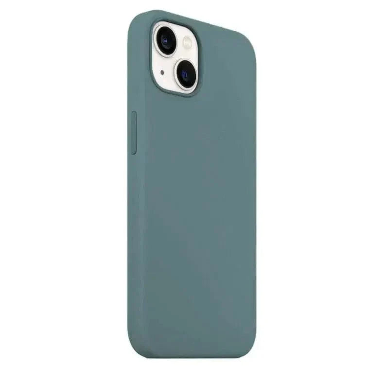 Liquid Silicone Back Case for iPhone 14 Plus Dull Teal Back Cases