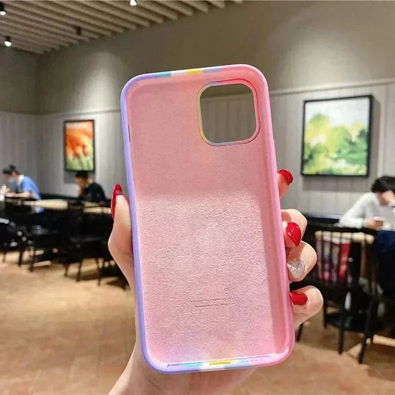 Liquid Silicone Rainbow Case for iPhone 11 Pro
