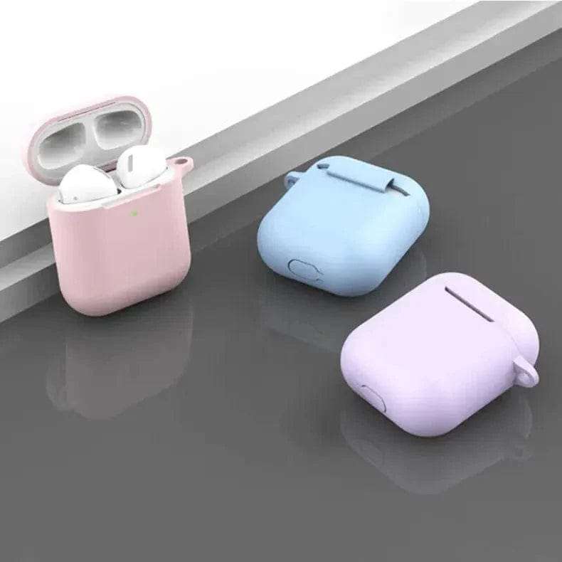 Liquid Silicone Soft Skin with front LED visible Case for Apple Airpods Case Covers