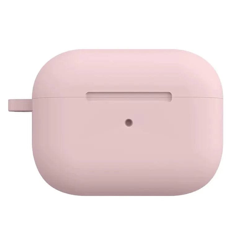 Liquid Silicone Soft Skin with front LED visible Case for Apple Airpods Case Covers Airpods Pro | Pro 2 / Peach