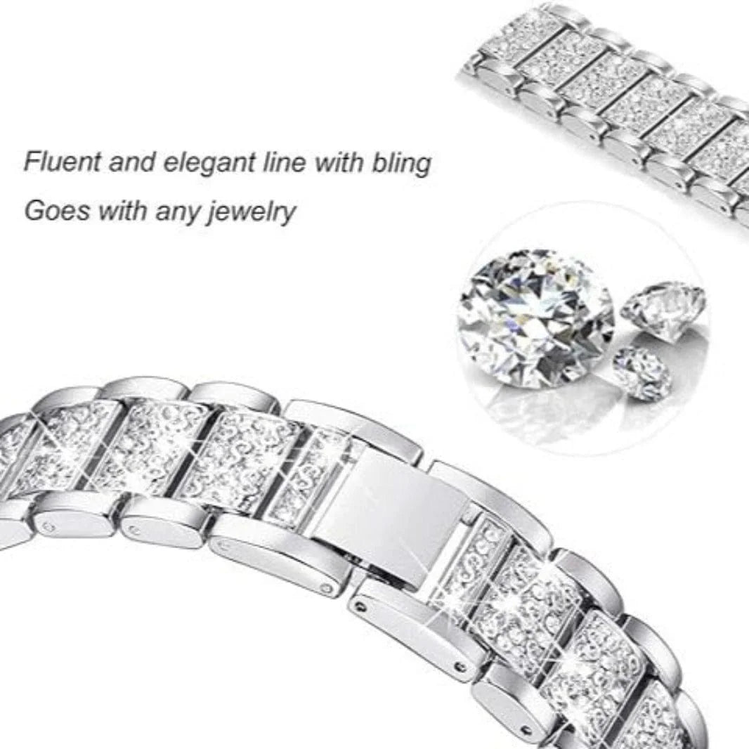 Luxury Bling Rhinestone Dressy Jewelry Metal Band for Apple Watch 42 | 44 | 45 | Ultra 49 | 46mm S10