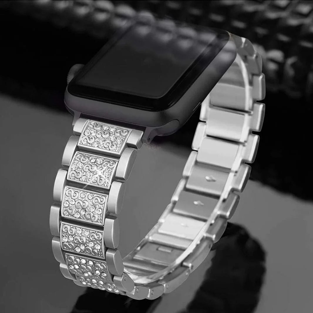 Luxury Bling Rhinestone Dressy Jewelry Metal Band for Apple Watch 42 | 44 | 45 | Ultra 49 | 46mm S10