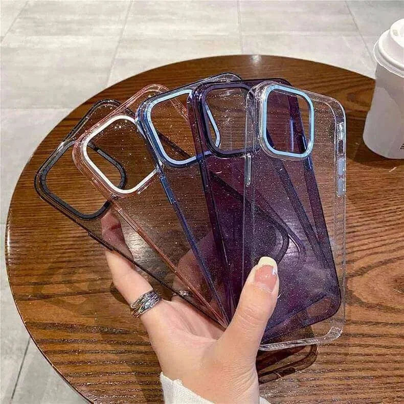 Luxury Bling Transparent Shiny Glitter Hard Case for iPhone 13