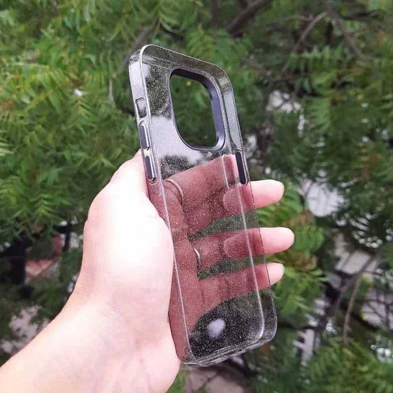 Luxury Bling Transparent Shiny Glitter Hard Case for iPhone 13