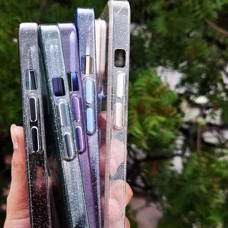 Luxury Bling Transparent Shiny Glitter Hard Case for iPhone 13 Pro Max