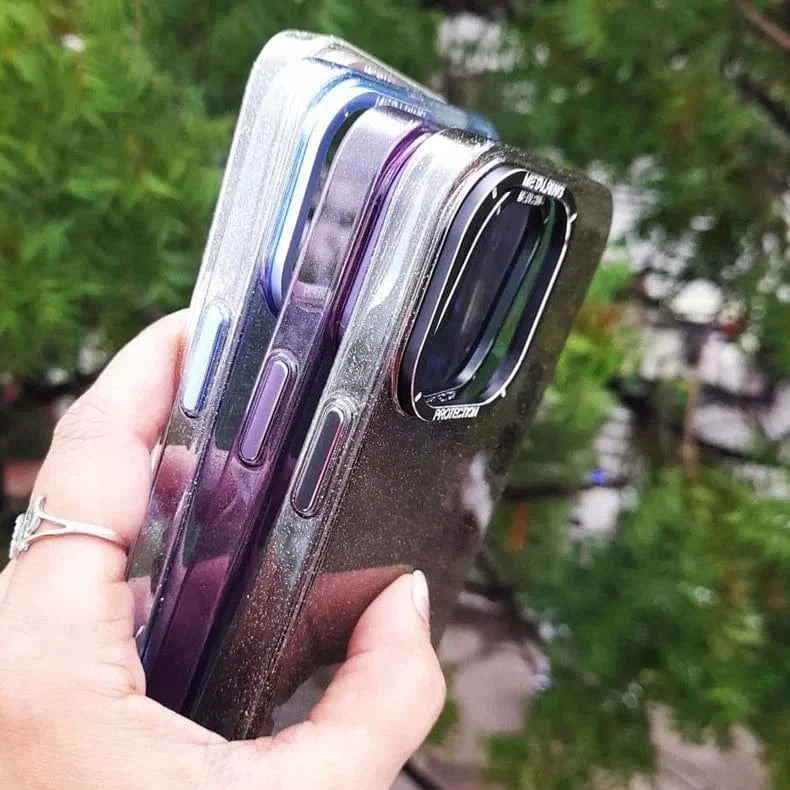 Luxury Bling Transparent Shiny Glitter Hard Case for iPhone 14 Pro