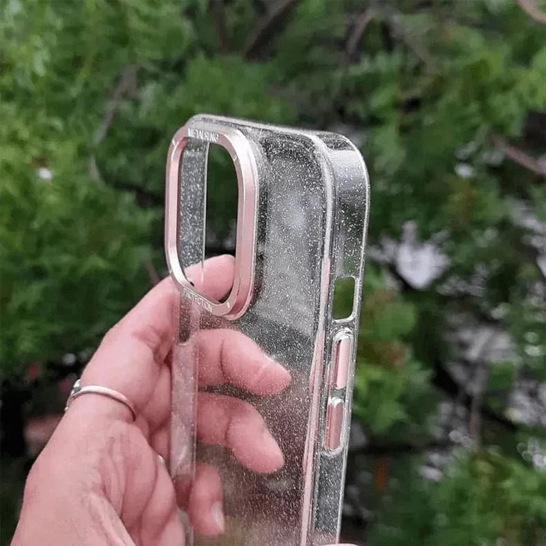Luxury Bling Transparent Shiny Glitter Hard Case for iPhone 14 Pro