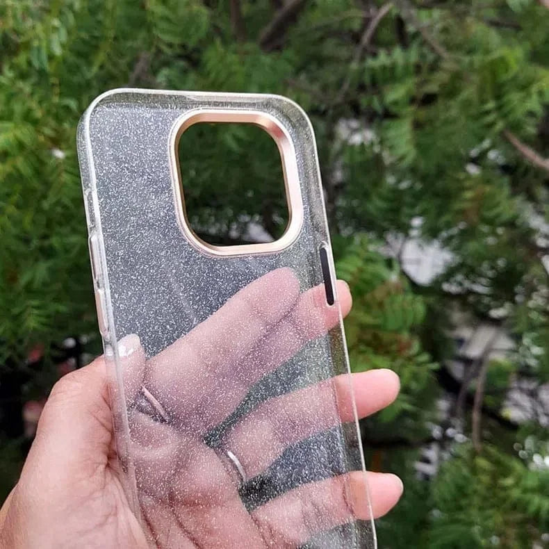 Luxury Bling Transparent Shiny Glitter Hard Case for iPhone 14 Pro
