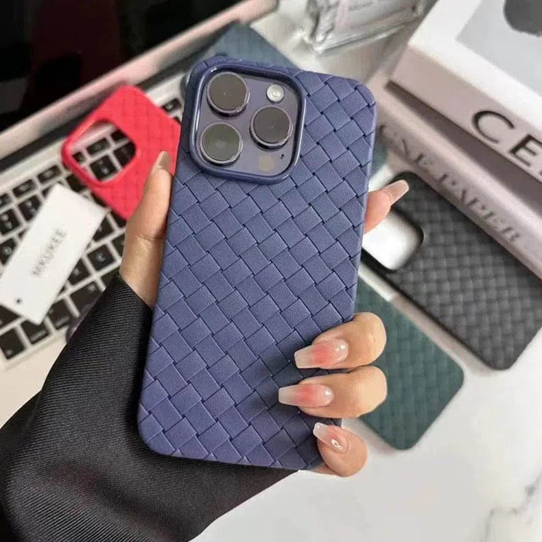 Weave Breathable Soft Case for iPhone 15 Pro Max Default Title Blue Back Cases