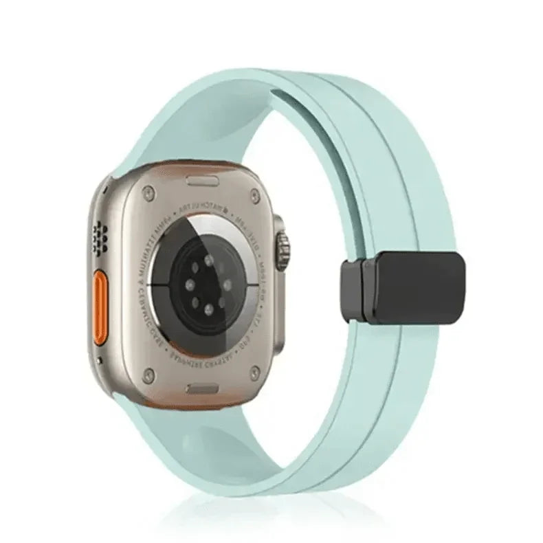 Magnetic D-Buckle Silicone Band for Apple Watch 38 | 40 | 41 | 42mm S10
