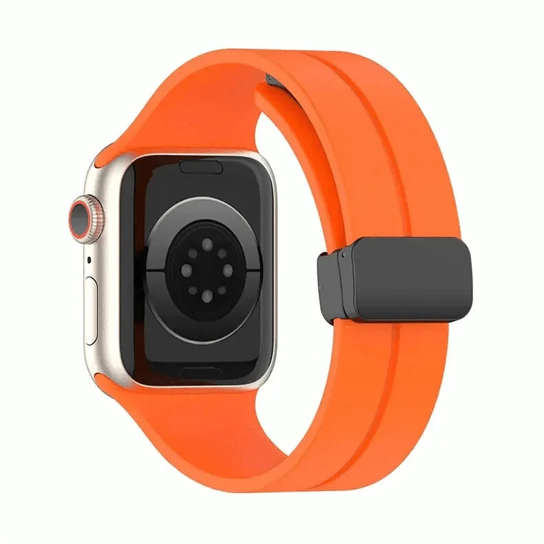 Magnetic D-Buckle Silicone Band for Apple Watch 38 | 40 | 41 | 42mm S10