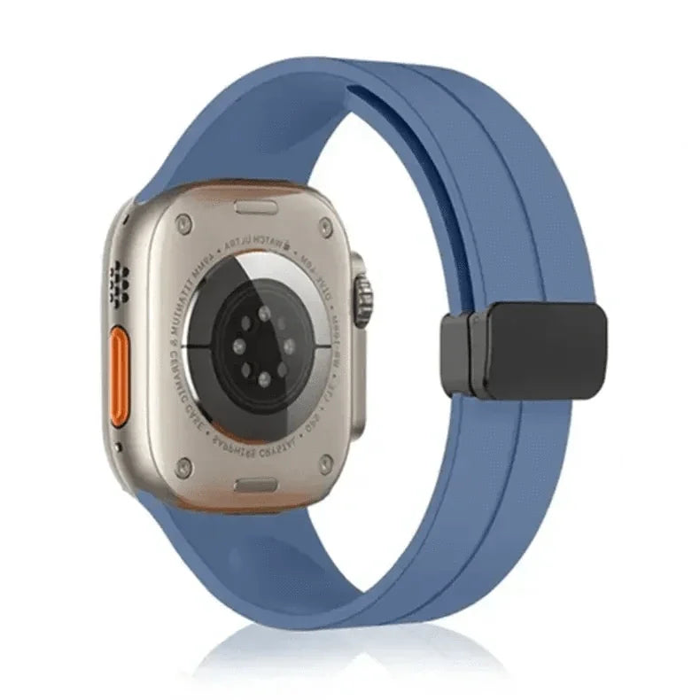 Magnetic D-Buckle Silicone Band for Apple Watch 38 | 40 | 41 | 42mm S10