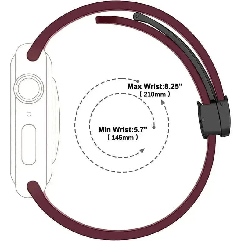 Magnetic D-Buckle Silicone Band for Apple Watch 42 | 44 | 45 | Ultra 49 | 46mm S10