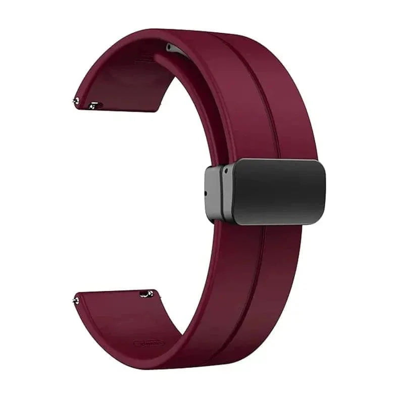 Magnetic D-Buckle Silicone Band for Smartwatch 22mm