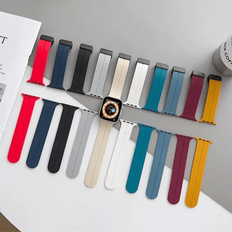 Magnetic D-Buckle Silicone Watch Band for Apple Watch Watch Bands