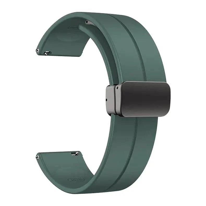 Magnetic D-Buckle Silicone Watch Band for Samsung | Noise | Fitbit | Amazfit | Fossil | boAt Samartwatch