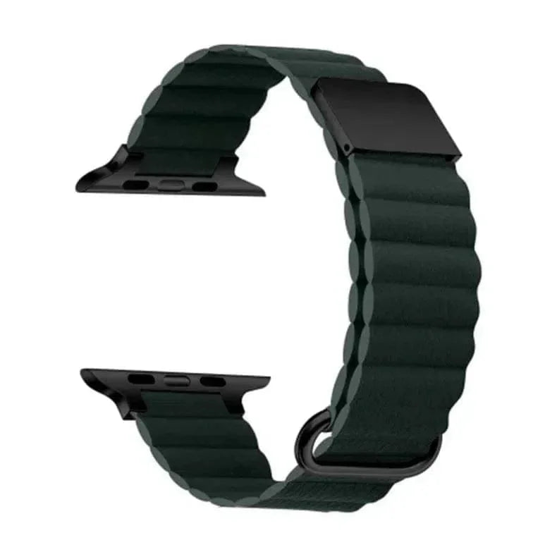 Magnetic Leather Texture Band for Apple Watch 38 | 40 | 41 | 42mm S10